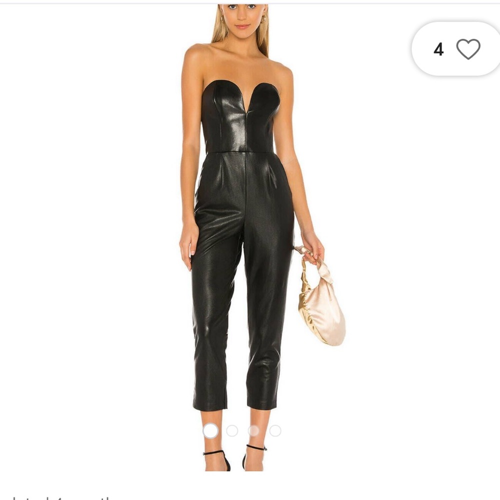 Amanda Uprichard leather jumpsuit